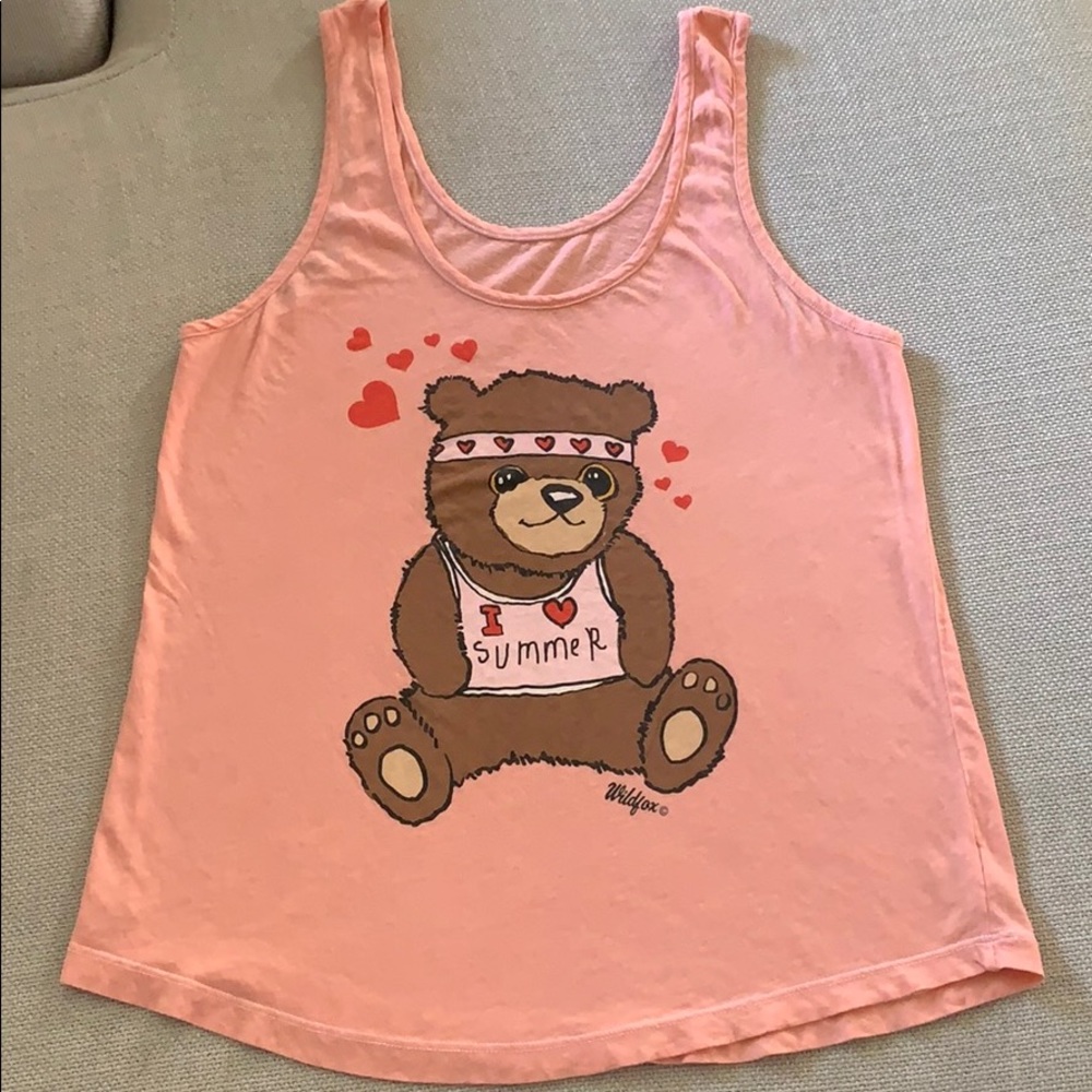 Wild fox cotton tank top